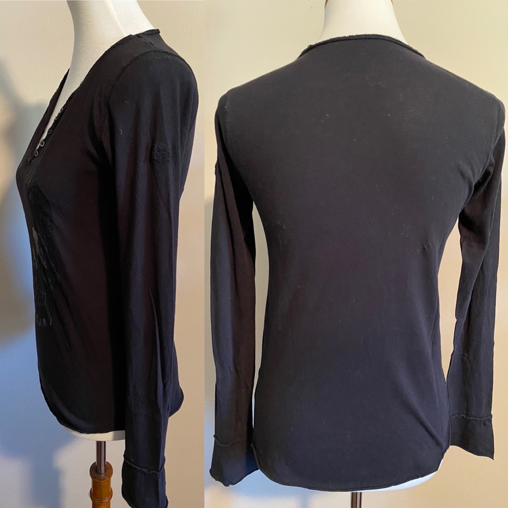 Zadig & Voltaire Tunisien Skull Embellished Long-Sleeve Tee - Picture 9 of 12